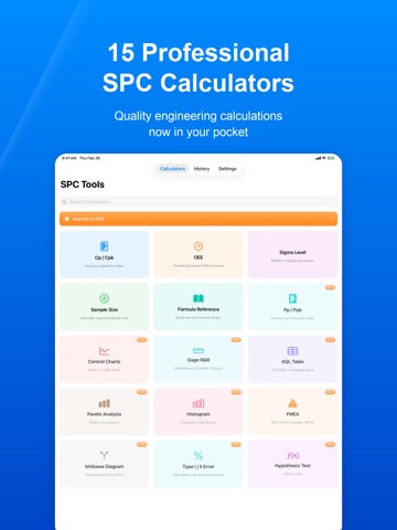 SPC Tools: Cpk Calculator iPad screenshot