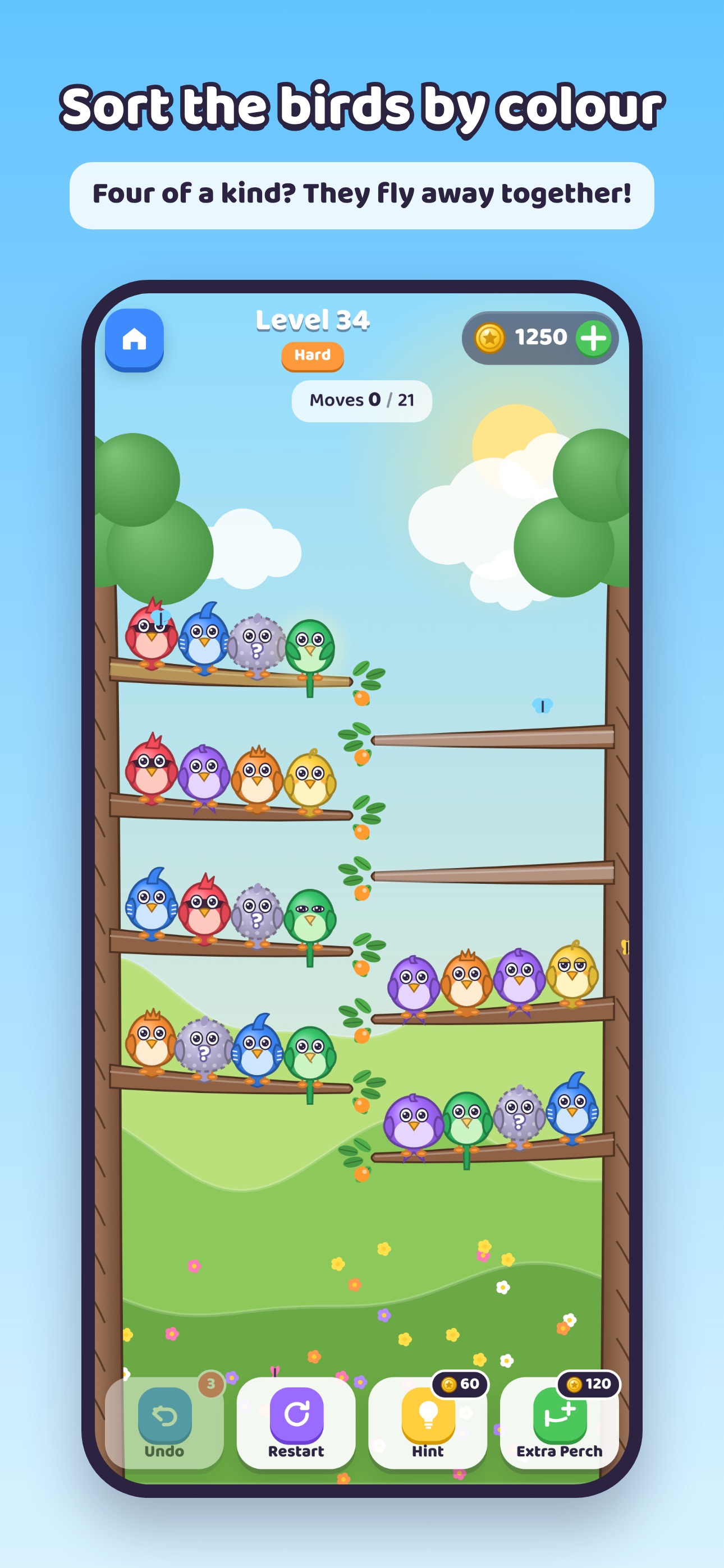 Screenshot 1 of Wire Birds: Color Sort Puzzle