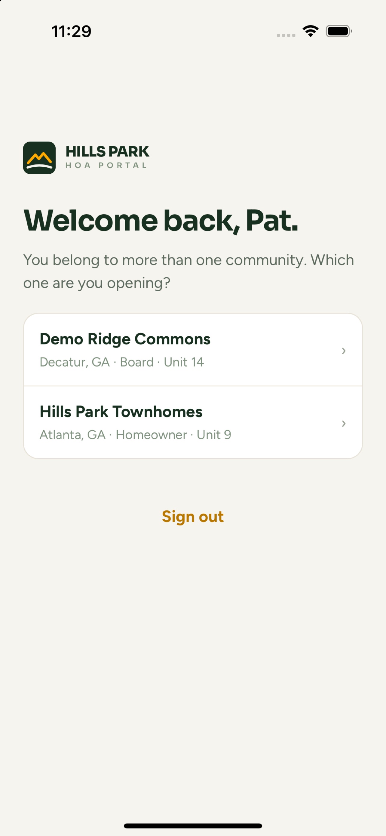 Screenshot 3 of Hills Park HOA