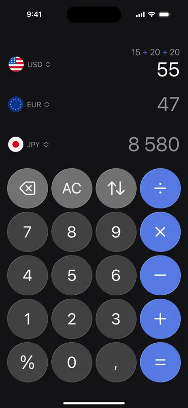 通貨換算 為替レート電卓 screenshot 2 of 6