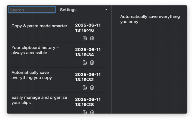 ‎iCliper - Clipboard Manager Screenshot