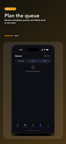 From Source: AI Social Posts iPhone screenshot