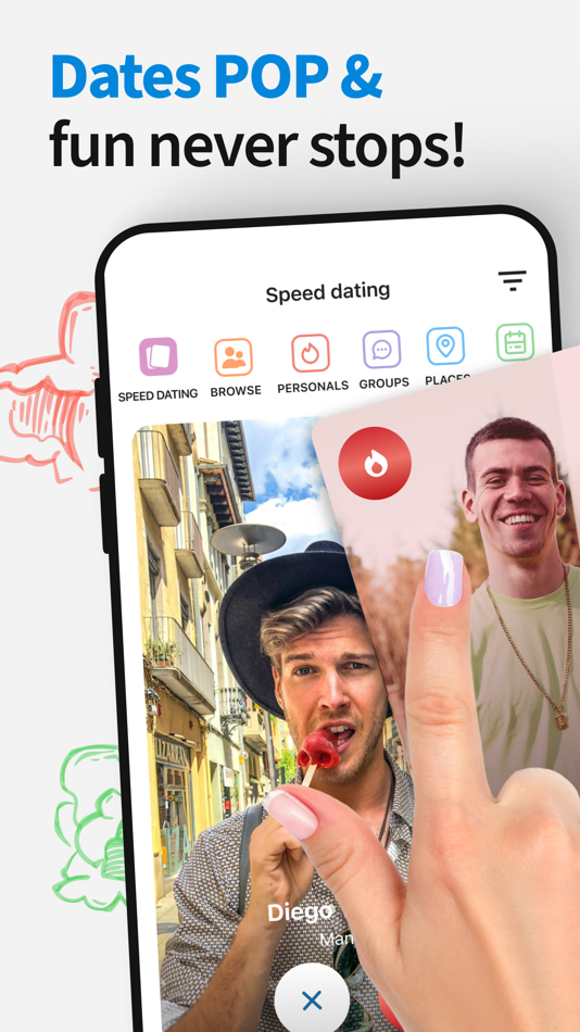 #1. POPCORN: Date, Flirt, Connect (iOS) 由: Ideawise Ltd.
