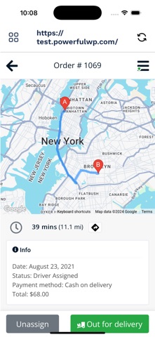 Delivery Drivers App screenshot