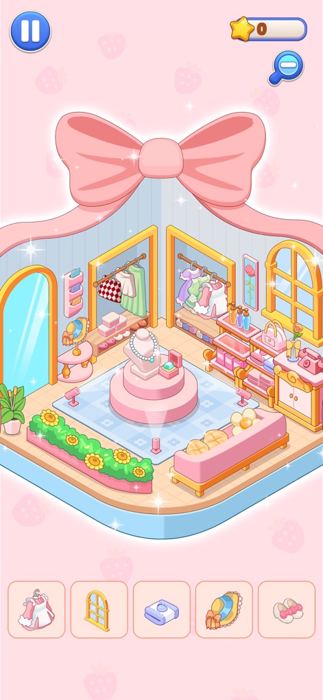 Fantasy Room: Home Decor - This app allows for the creation of dazzling retail environments, featuring stylish clothes racks and prominent jewelry displays.