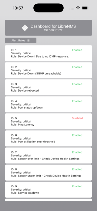 Dashboard for LibreNMS Screenshot 9 of 9