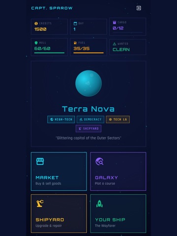 Stellar Dealer: Space Trader iPad screenshot