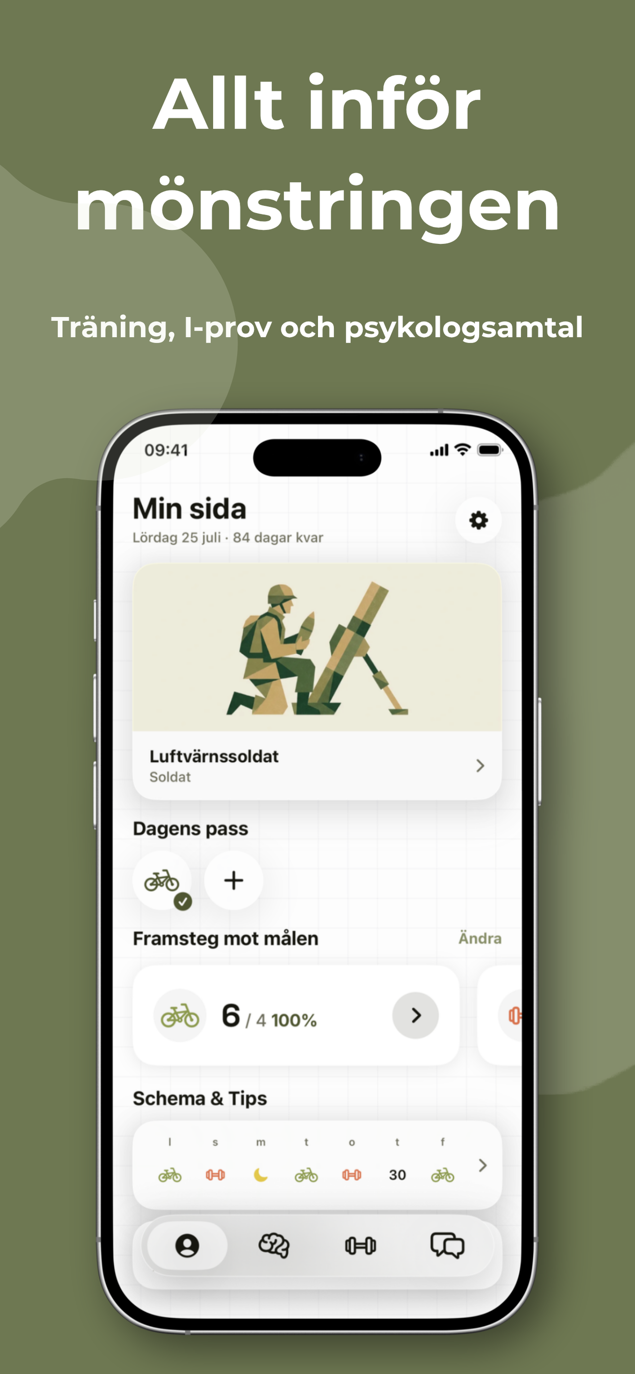 Mönstringsappen screenshot 2
