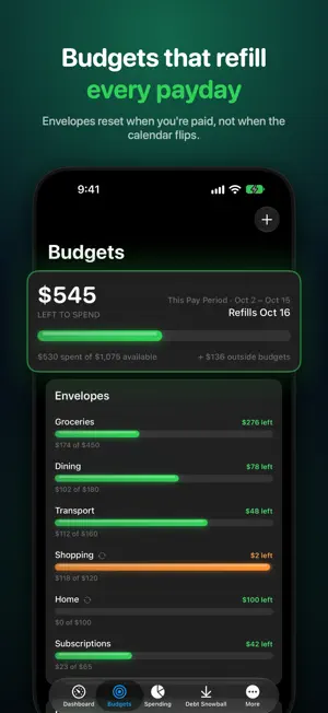 Enoughly: Paycheck Budget screenshot 3