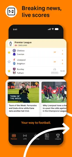 Screenshot von Soccerway Football Live Scores auf dem iPhone 1