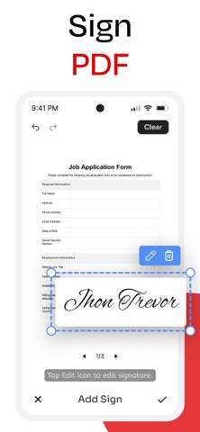 PDF Filler: Edit & Sign iPhone screenshot