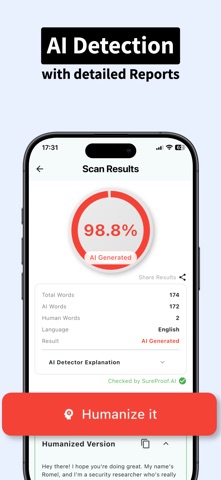 SureProof: AI Detector screenshot