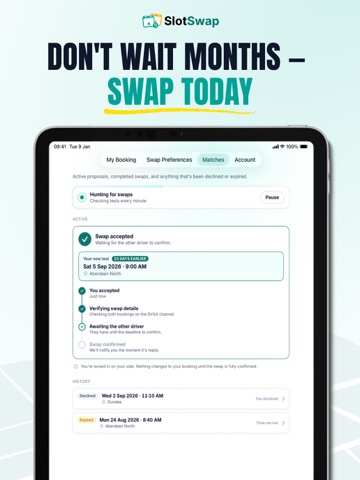 SlotSwap: UK Driving Test Swap iPad screenshot 2