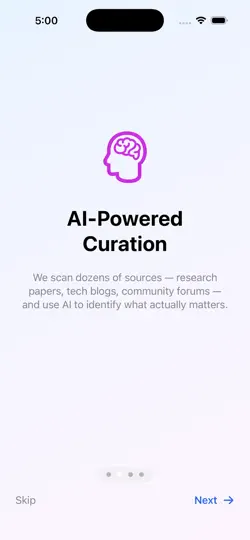 Capture d'écran de AI Digest - AI News Curator sur iPhone 3