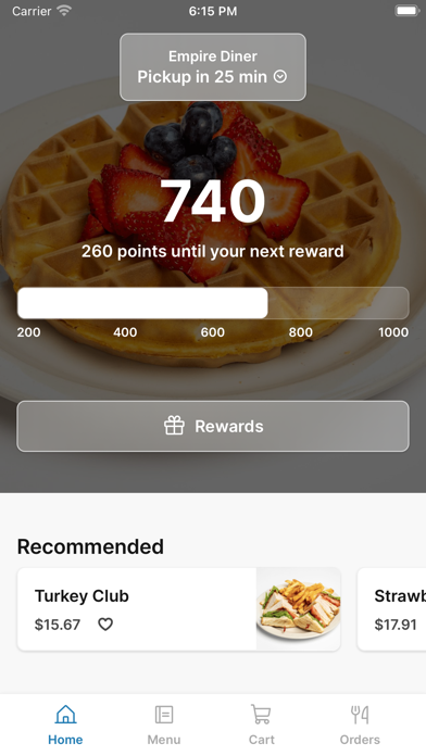 Empire Diner NY iPhone screenshot 1 - Food & Drink app