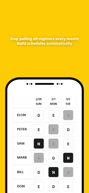 Schedule Auto: 3-Shift Roster screenshot 1
