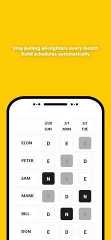Schedule Auto: 3-Shift Roster iPhone screenshot