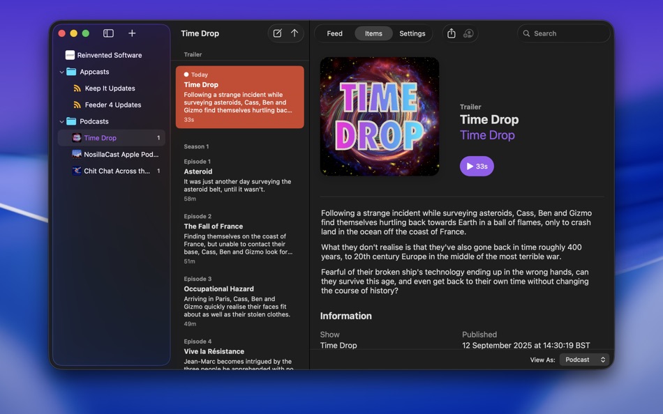 #5. Feeder 4 (macOS) By: Steve Harris