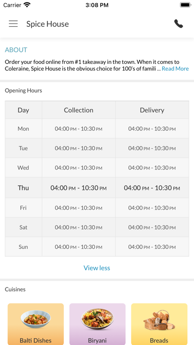 Spice House Coleraine Screenshot