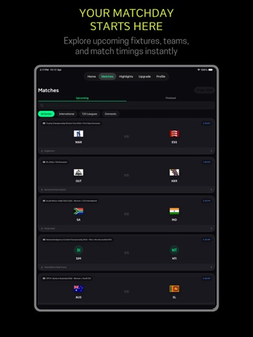 Live Cricket TV HD Sport iPad screenshot 3