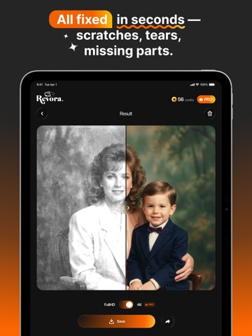 Revora - AI Photo Restore iPad screenshot