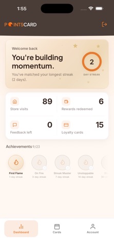 PointsCard screenshot