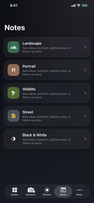 PhotographyFieldGuide screenshot 3