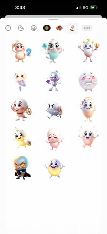 闪烁的珍珠贴纸 screenshot