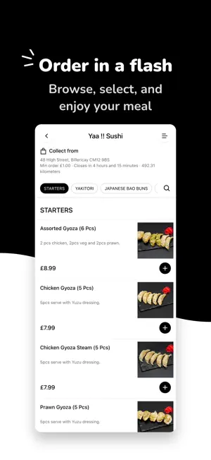Yaa Sushi App screenshot 1