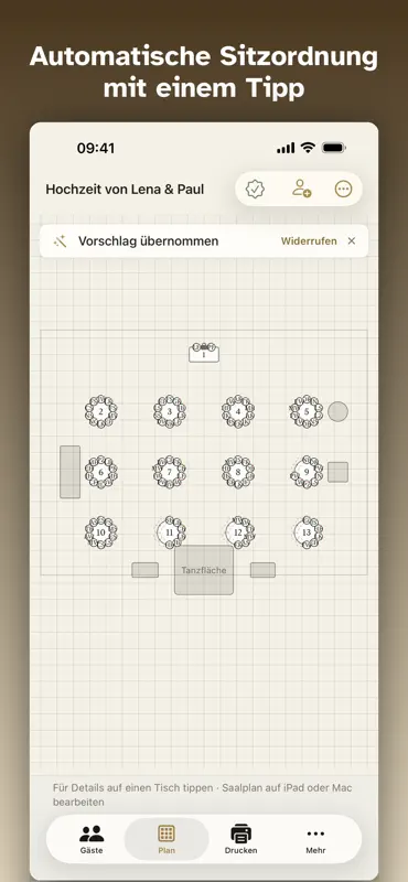 Soirée: Sitzplan Hochzeit screenshot 4 of 8