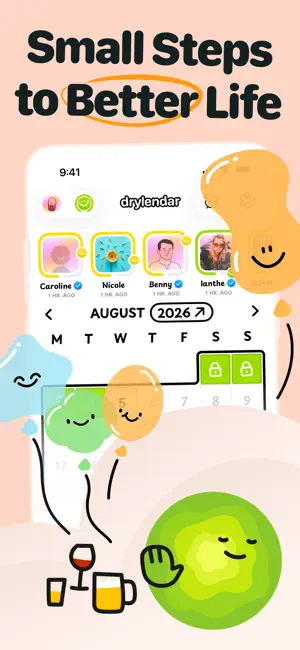 Quit drinking app: Drylendar screenshot 2