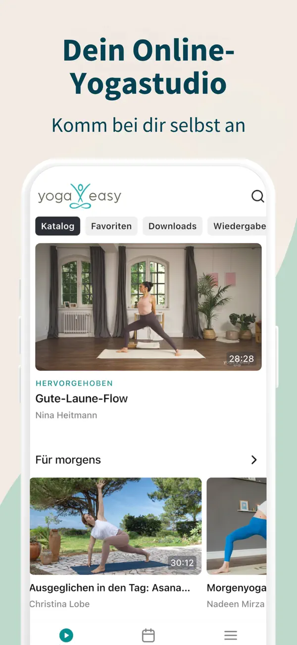 YogaEasy: Online Yoga Studio iPhone App Screenshot 1 – Gesundheit & Fitness