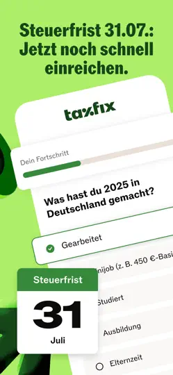 Screenshot von Taxfix: Online Steuererklärung auf dem iPhone 1
