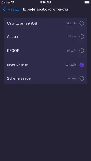 Скриншот Azkar на iPhone 3