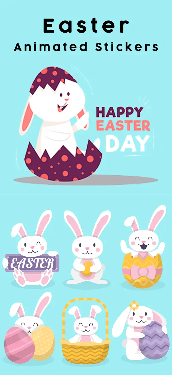 #2. Easter Animated Stickers Pack (iOS) By: Savita Yadav