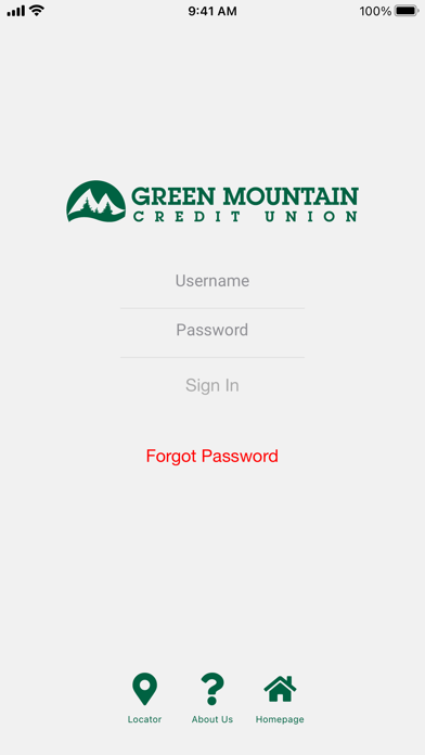 Green Mountain Credit Union Screenshot