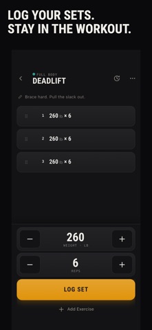 LiftJot: Gym Workout Log iPhone screenshot