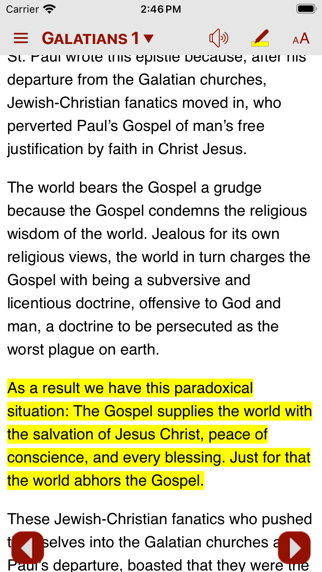 Luther’s Commentary: Galatians iPhone screenshot 4 - Reference app
