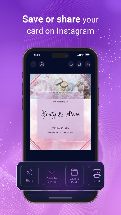 Invitation:flyer card designer Screenshot