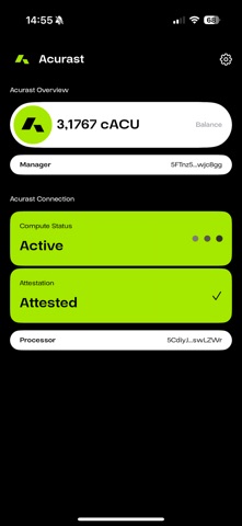 Acurast Processor screenshot