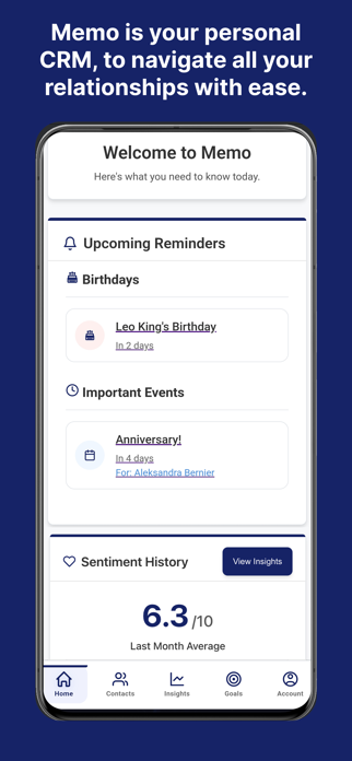 Memo - Relationship Manager Screenshot 1 of 8