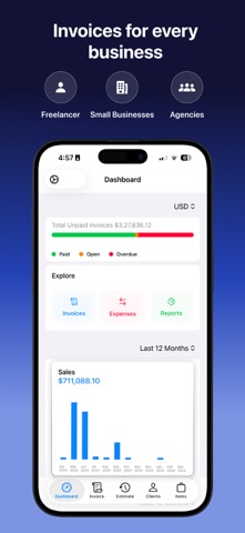 Professional Invoice Maker App Store preview screenshot 1