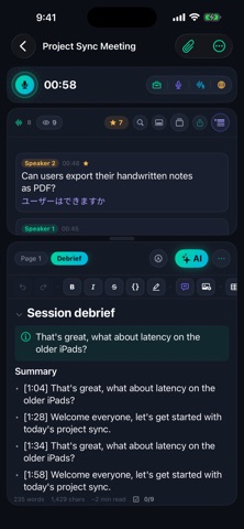 Miimo: AI Notes & Transcribe Screenshot 2 of 4