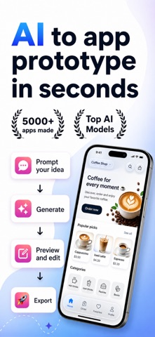 Pixelmost: AI App Prototyping iPhone screenshot