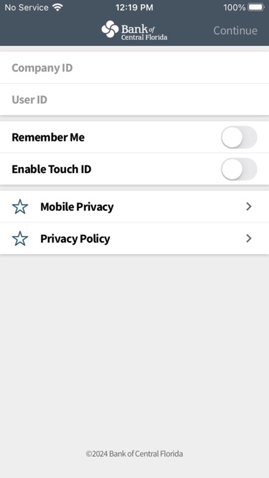Bank of Central FL Business Screenshot