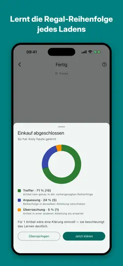 Screenshot von Aisly: Lernende Einkaufsliste auf dem iPhone 4