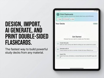 Print Flashcards: Double Sided iPad screenshot