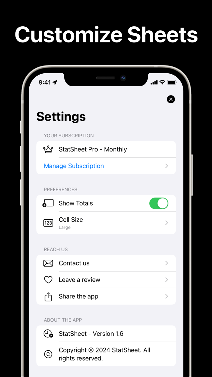 StatSheet - Track Game Stats