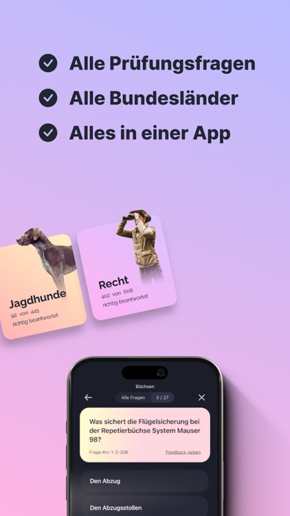 Jagdcoach: Jagdschein, Prüfung