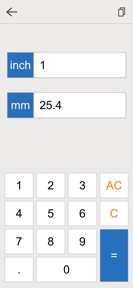 inch mm converter screenshot